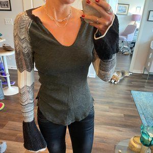 Free People, Thermal Top with Cool Sleeves